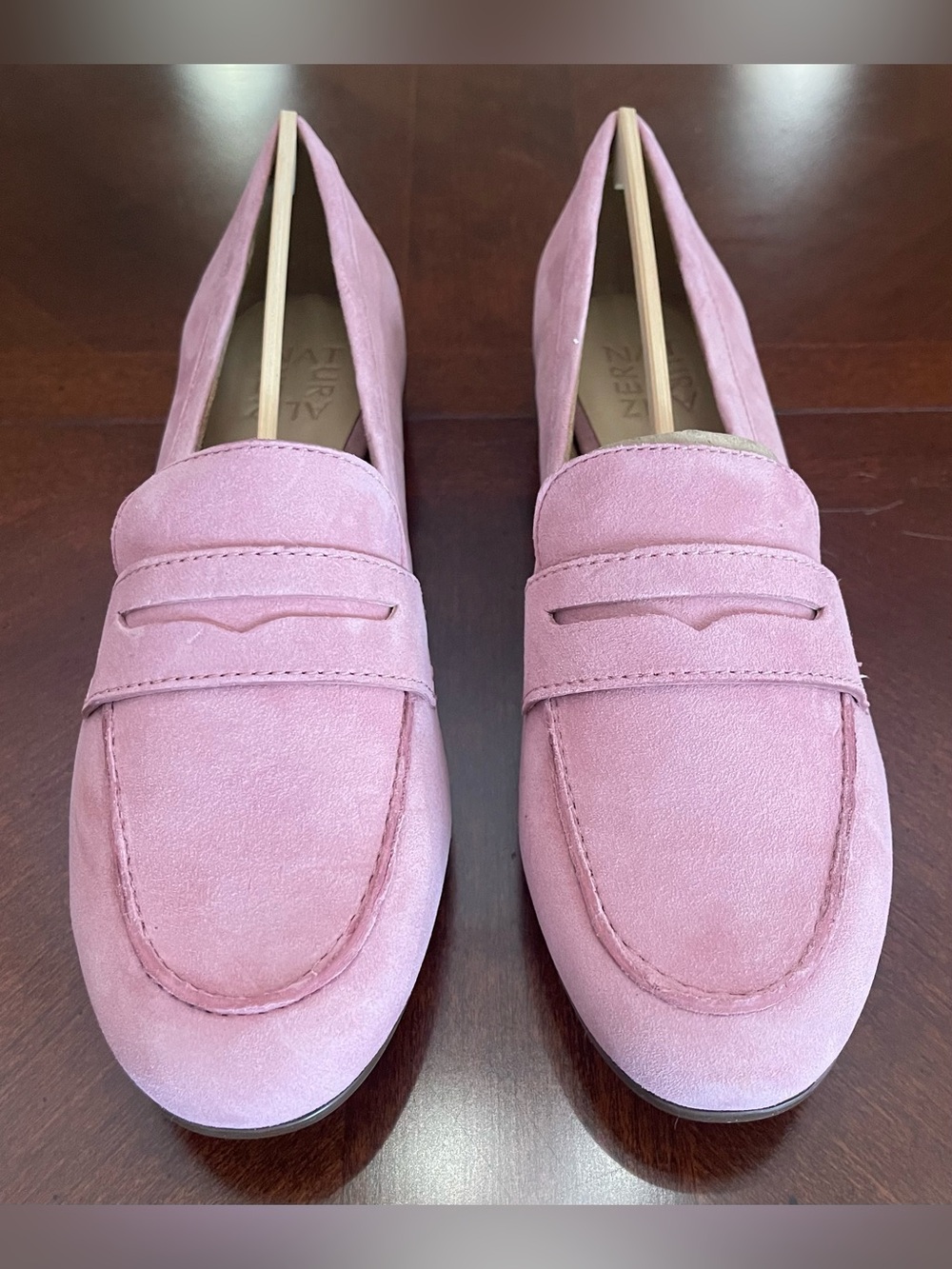 Naturalizer NWT & box Pink Suede Penny Loafers
